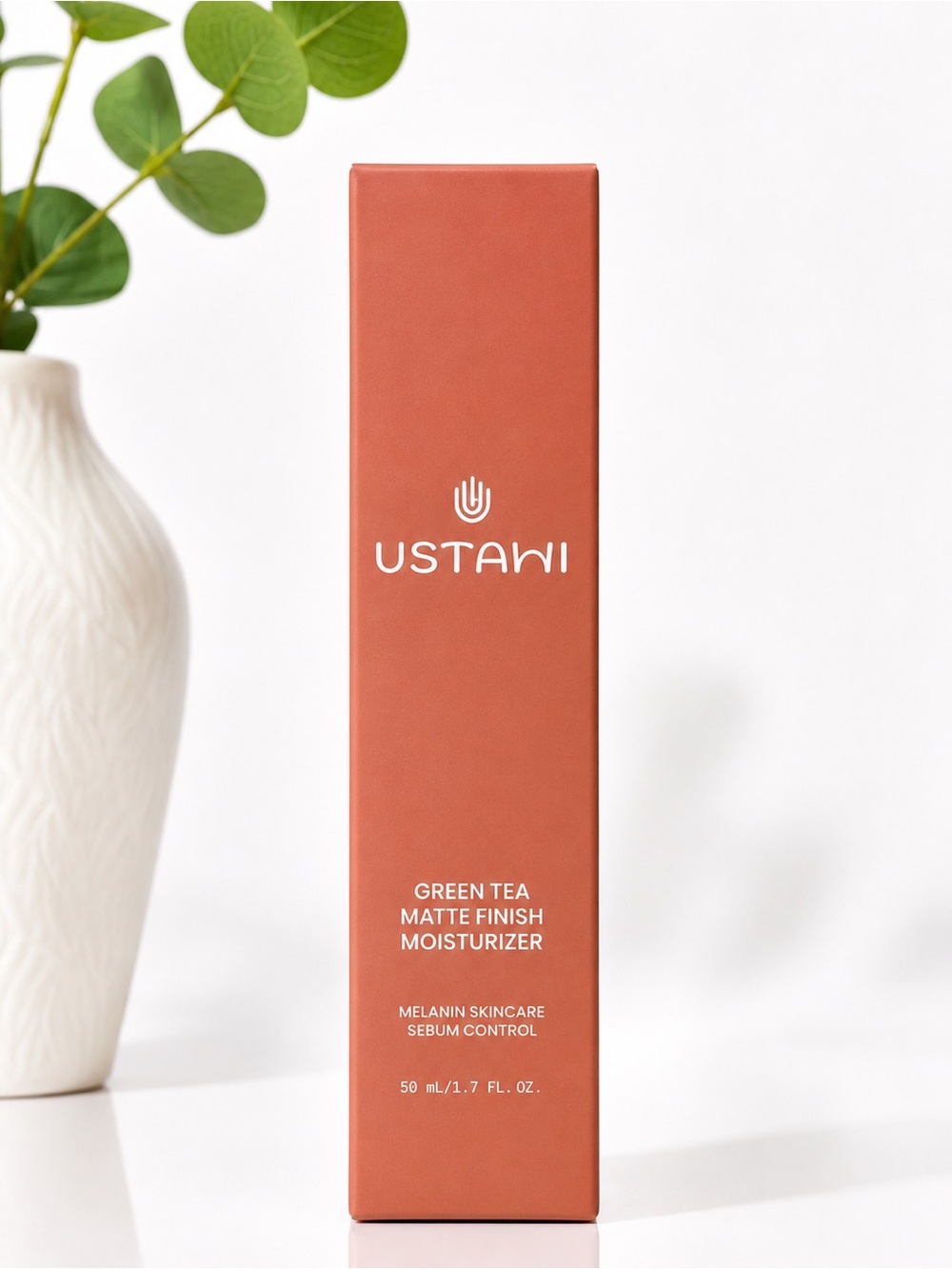USTAWI Green Tea Matte Finish Moisturizer 50mL France Sebum Control NIB